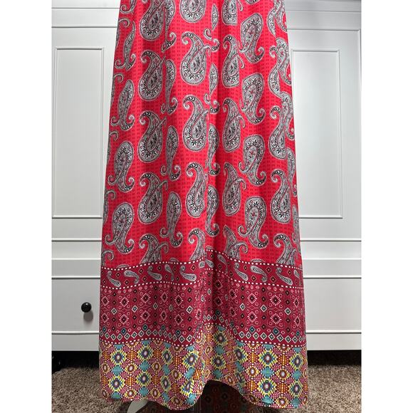 Kut From The Kloth Paisley Print Maxi Dress Sz 12 Boho Bohemian Patchwork Summer - Picture 9 of 14